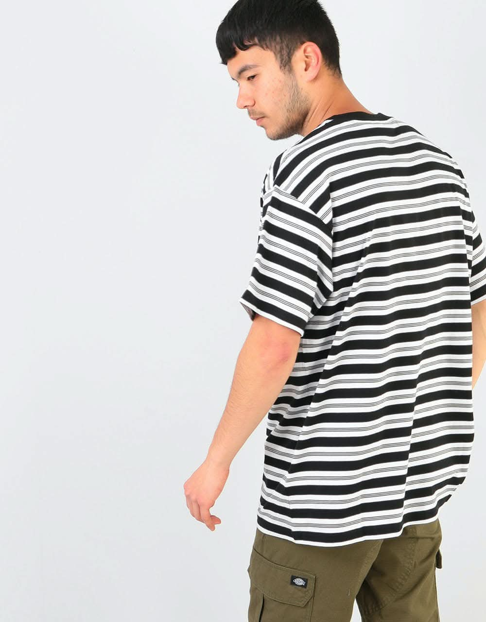 Carhartt WIP S/S Huron Stripe T-Shirt - Black/Cardinal