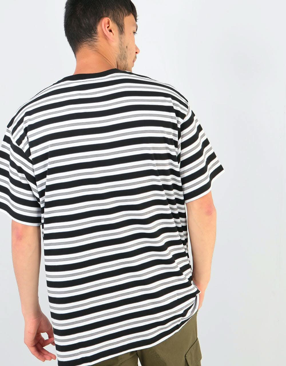 Carhartt WIP S/S Huron Stripe T-Shirt - Black/Cardinal