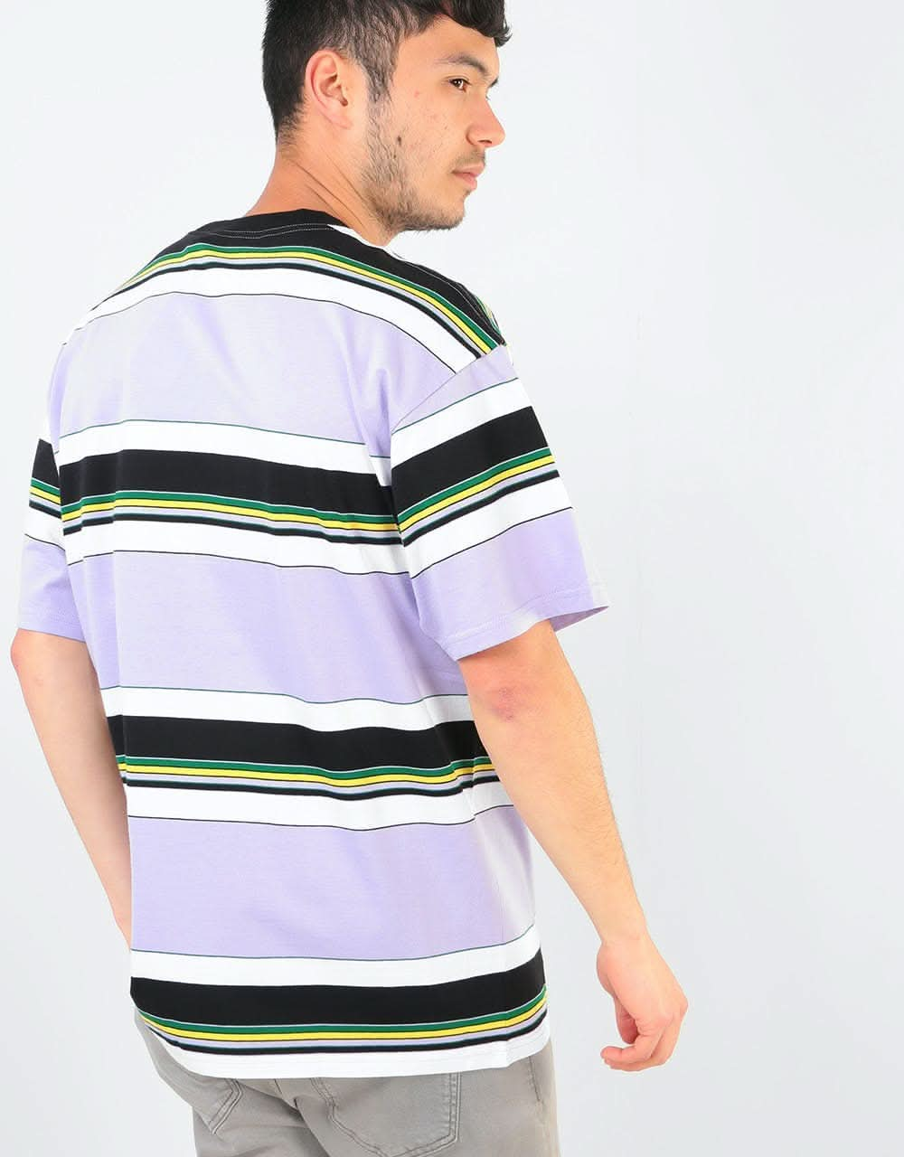 Carhartt WIP S/S Ozark Stripe T-Shirt - Soft Lavender/Black