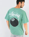 Cochon à 8 boules Stüssy. T-Shirt Teint - Sauge