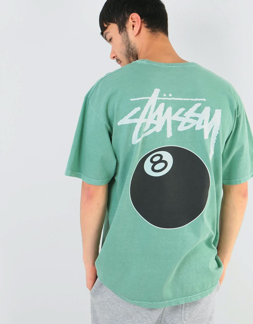 Stüssy 8 Ball Pig. Dyed T-Shirt - Sage