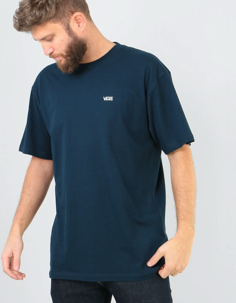 Vans Left Chest Logo T-Shirt - Navy/White