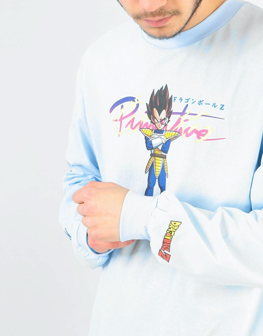 Primitive x Dragon Ball Z Nuevo Vegeta L/S T-Shirt - Powder Blue