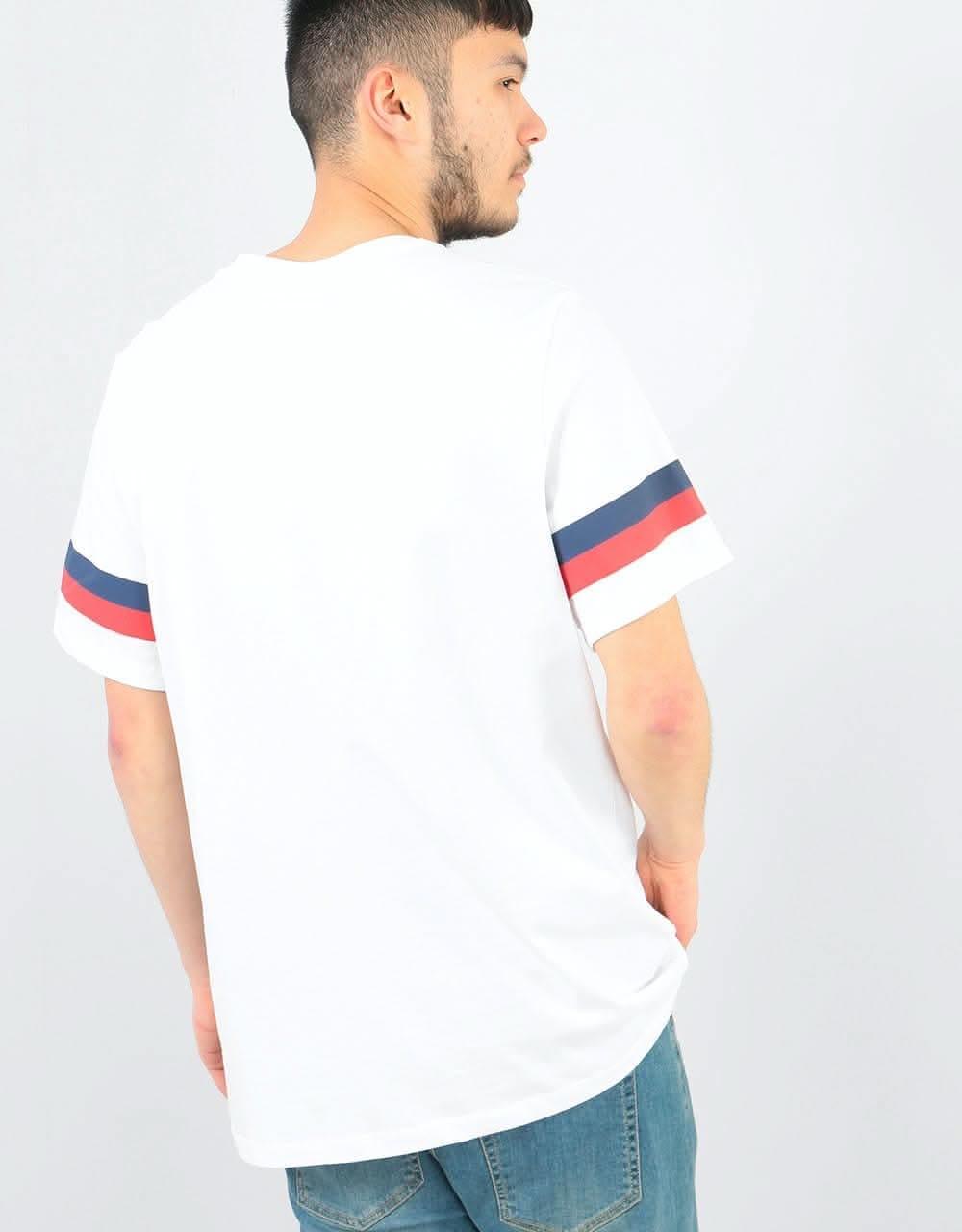 Nike SB Sleeve Stripe T-Shirt - White/University Red