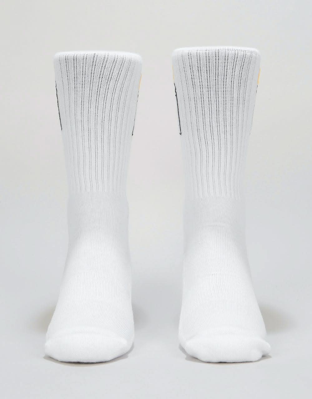 Route One Flames Crew Socks - White