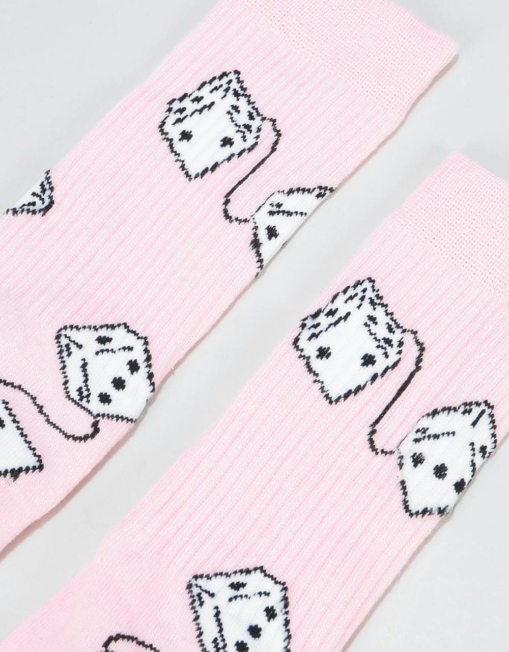 Route One Fluffy Dice Crew Socks - Light Pink