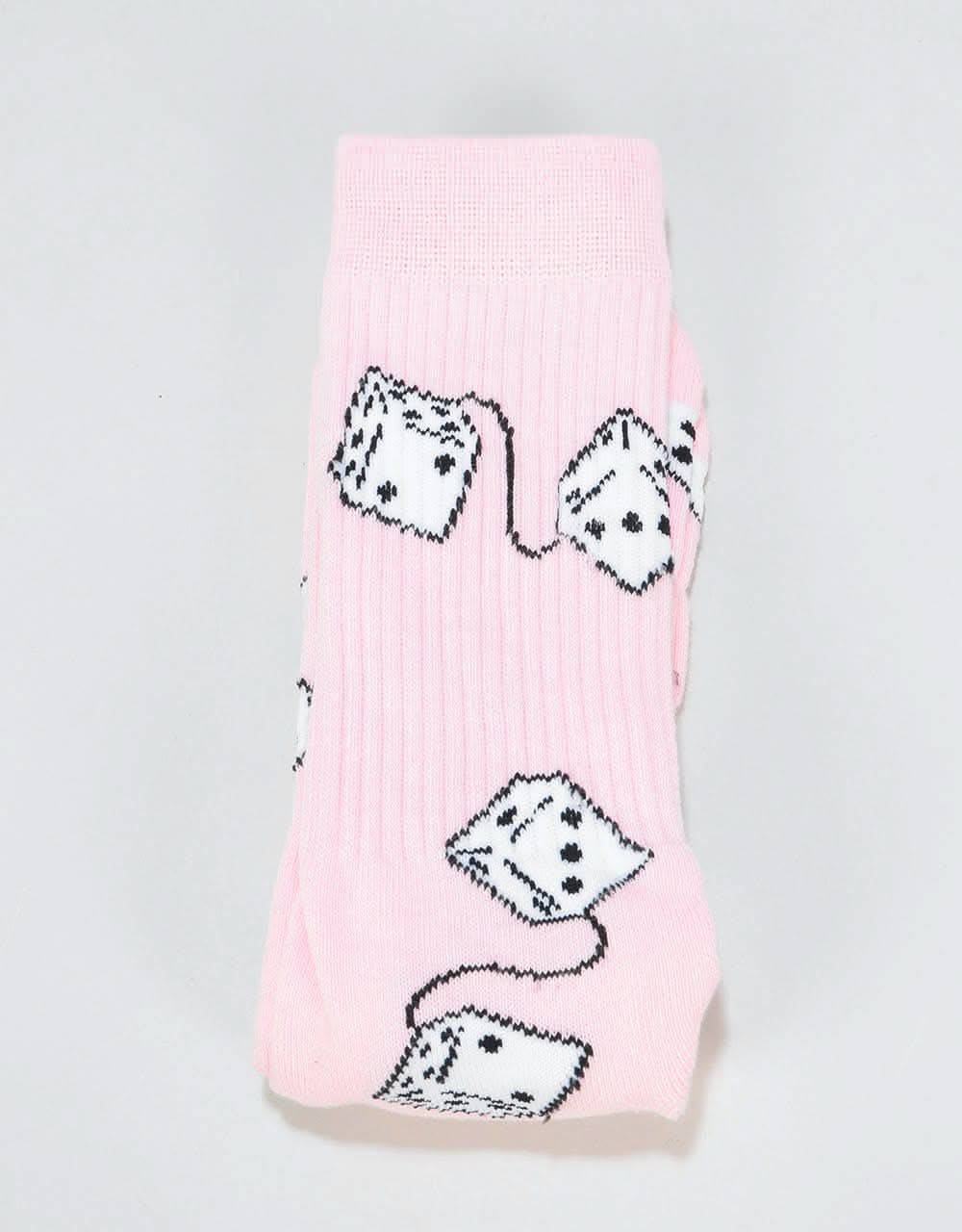 Route One Fluffy Dice Crew Socks - Light Pink