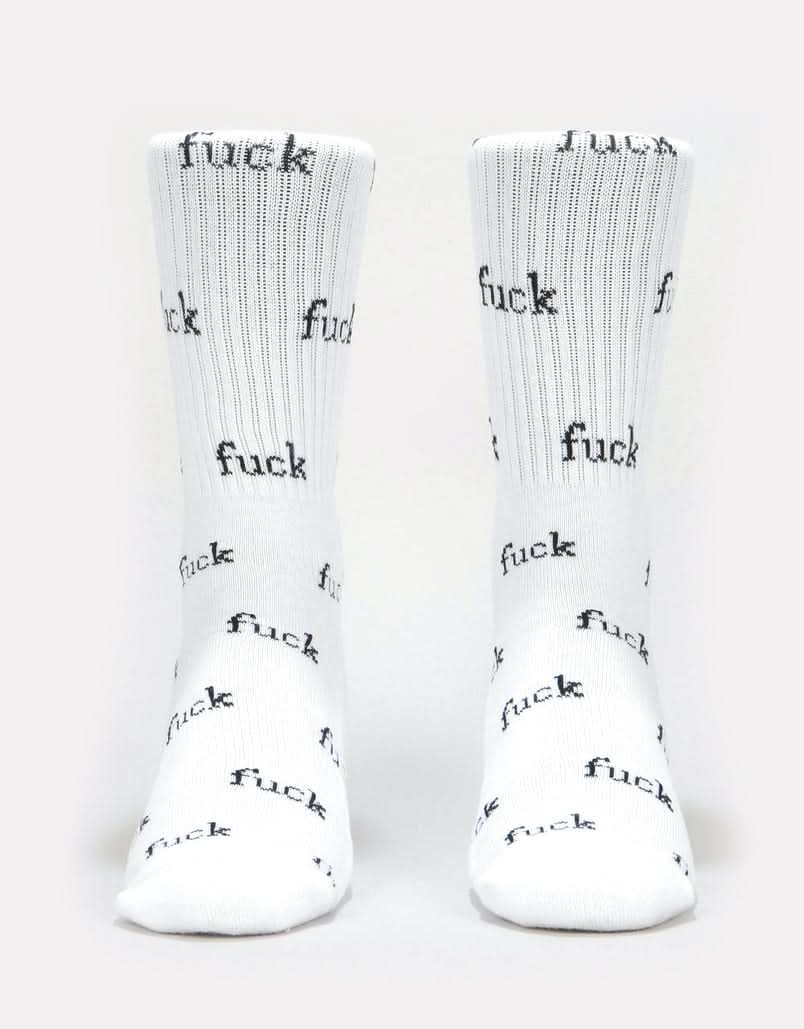 Route One F-It Crew Socks - White