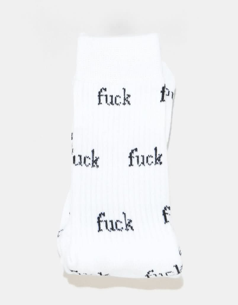 Route One F-It Crew Socks - White