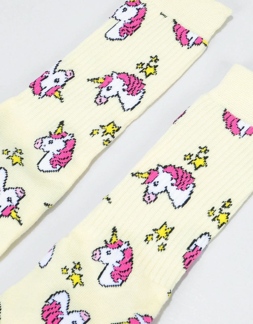 Route One Unicorn Crew Socks - Yellow