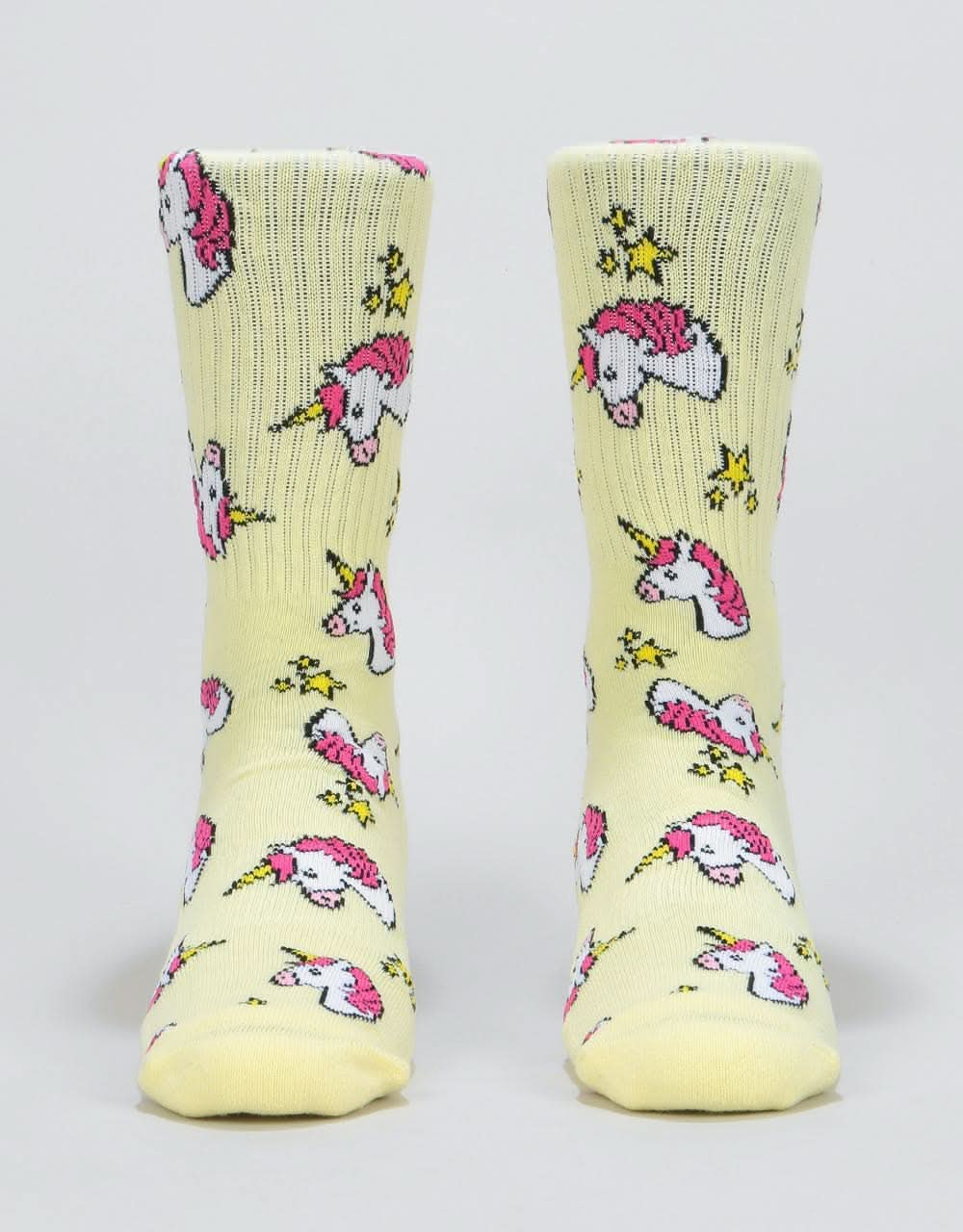 Route One Unicorn Crew Socks - Yellow