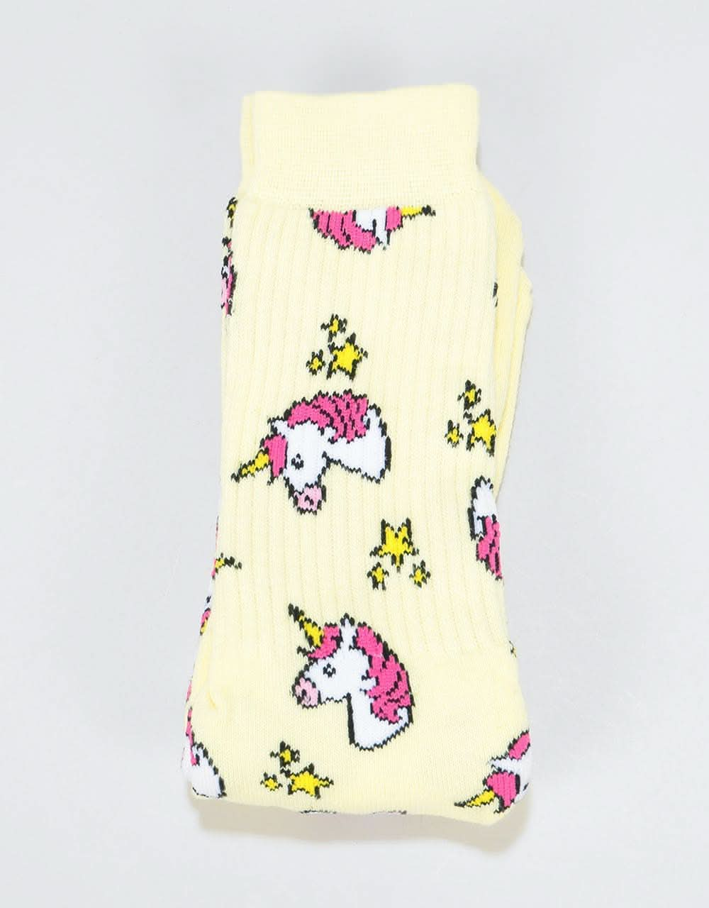 Route One Unicorn Crew Socks - Yellow