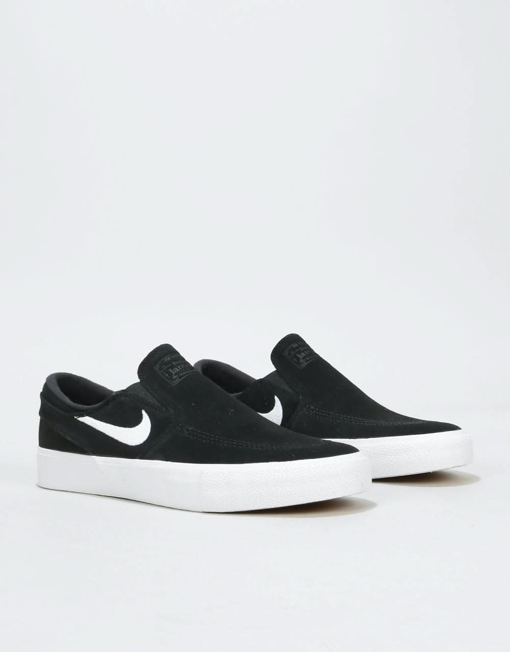 Nike SB Zoom Janoski Slip RM Skate Shoes - Black/White-White