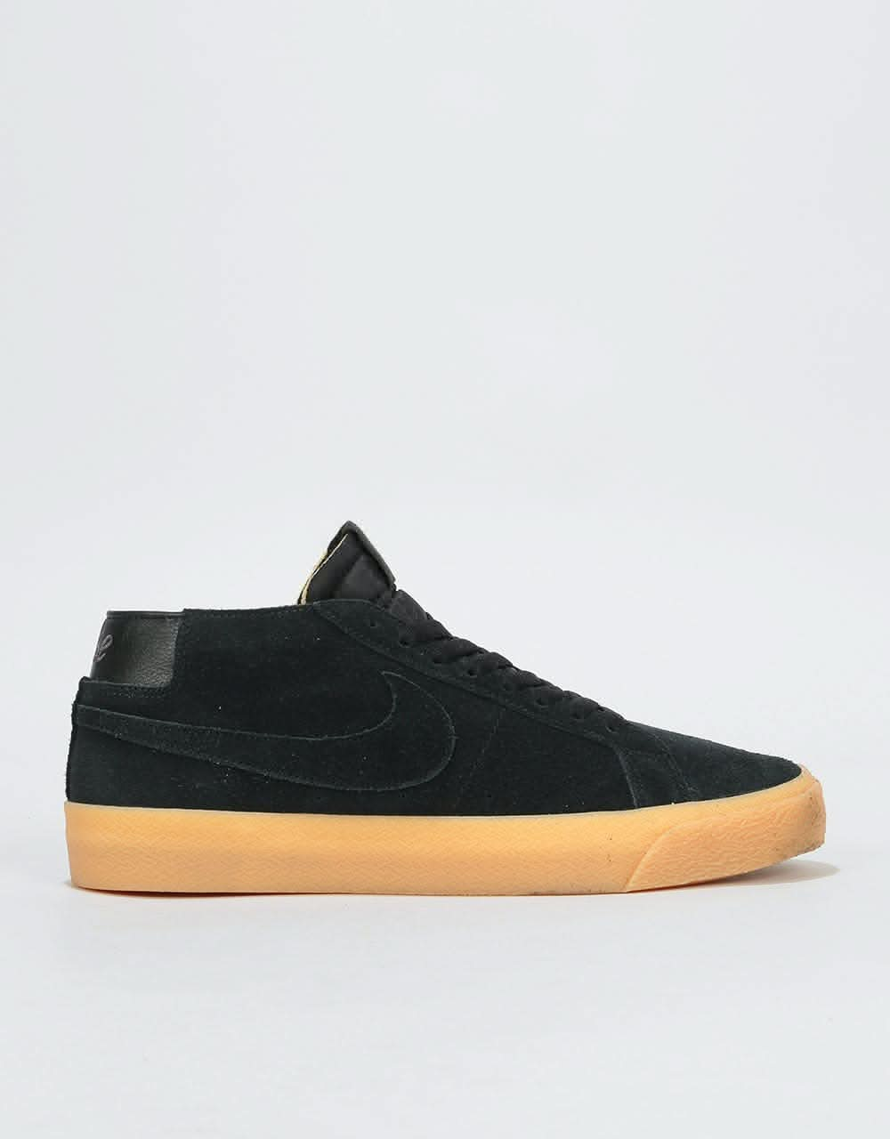 Nike SB Zoom Blazer Chukka Skate Shoes - Black/Black-Thunder Grey-Gum