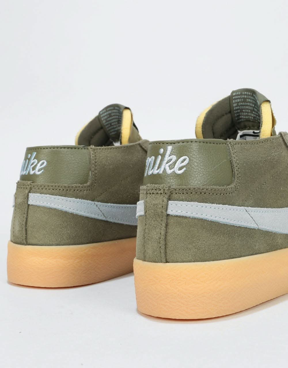 Nike SB Zoom Blazer Chukka Skate Shoes - Medium Olive/Lt Armory Blue