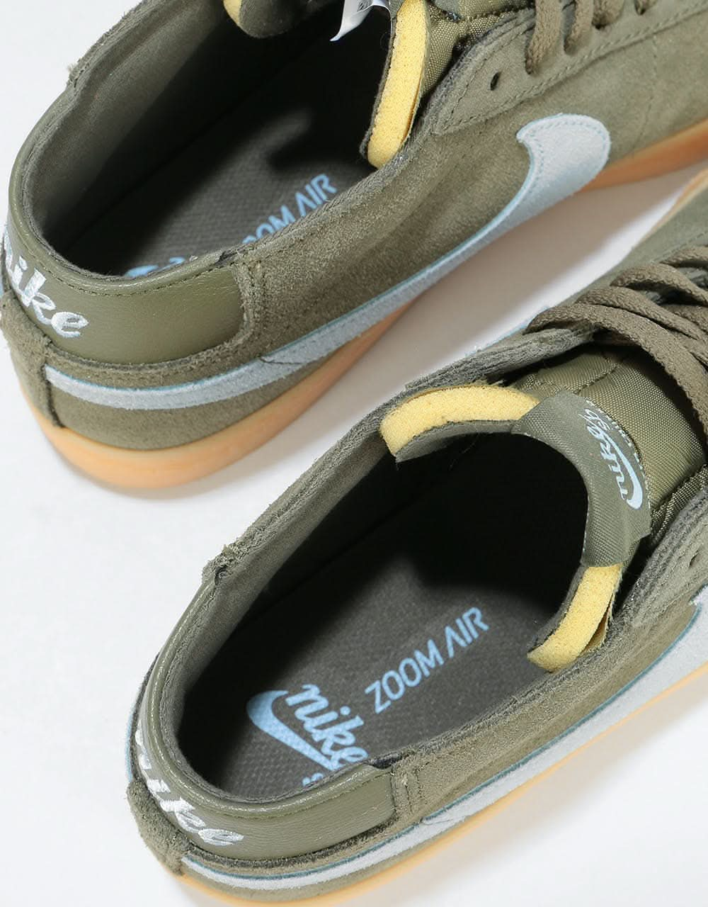 Nike SB Zoom Blazer Chukka Skate Shoes - Medium Olive/Lt Armory Blue