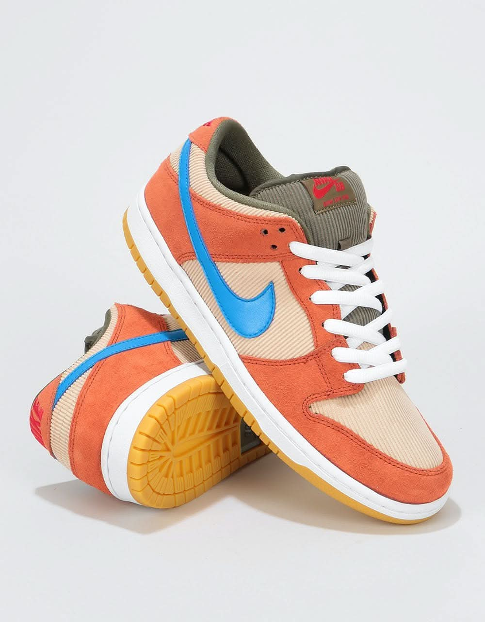 Nike SB Dunk Low Pro Skate Shoes - Dusty Peach/Photo Blue-Desert Ore