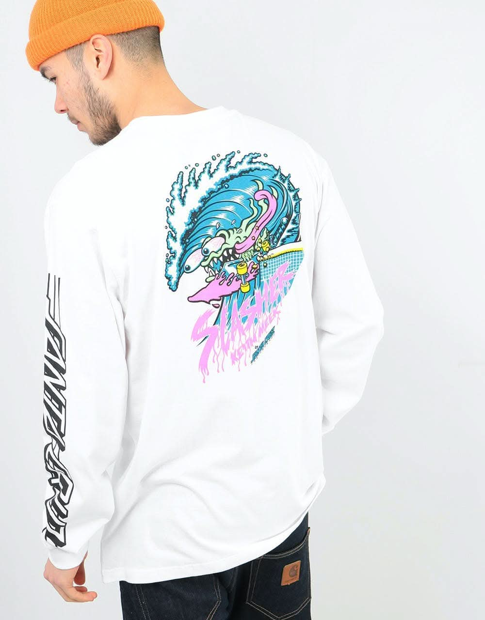 Santa Cruz Wave Slasher OGSC L/S T-Shirt - White