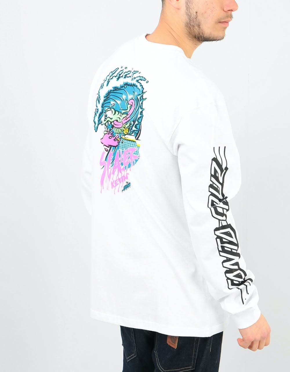 Santa Cruz Wave Slasher OGSC L/S T-Shirt - White