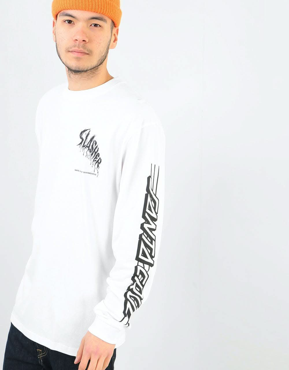 Santa Cruz Wave Slasher OGSC L/S T-Shirt - White