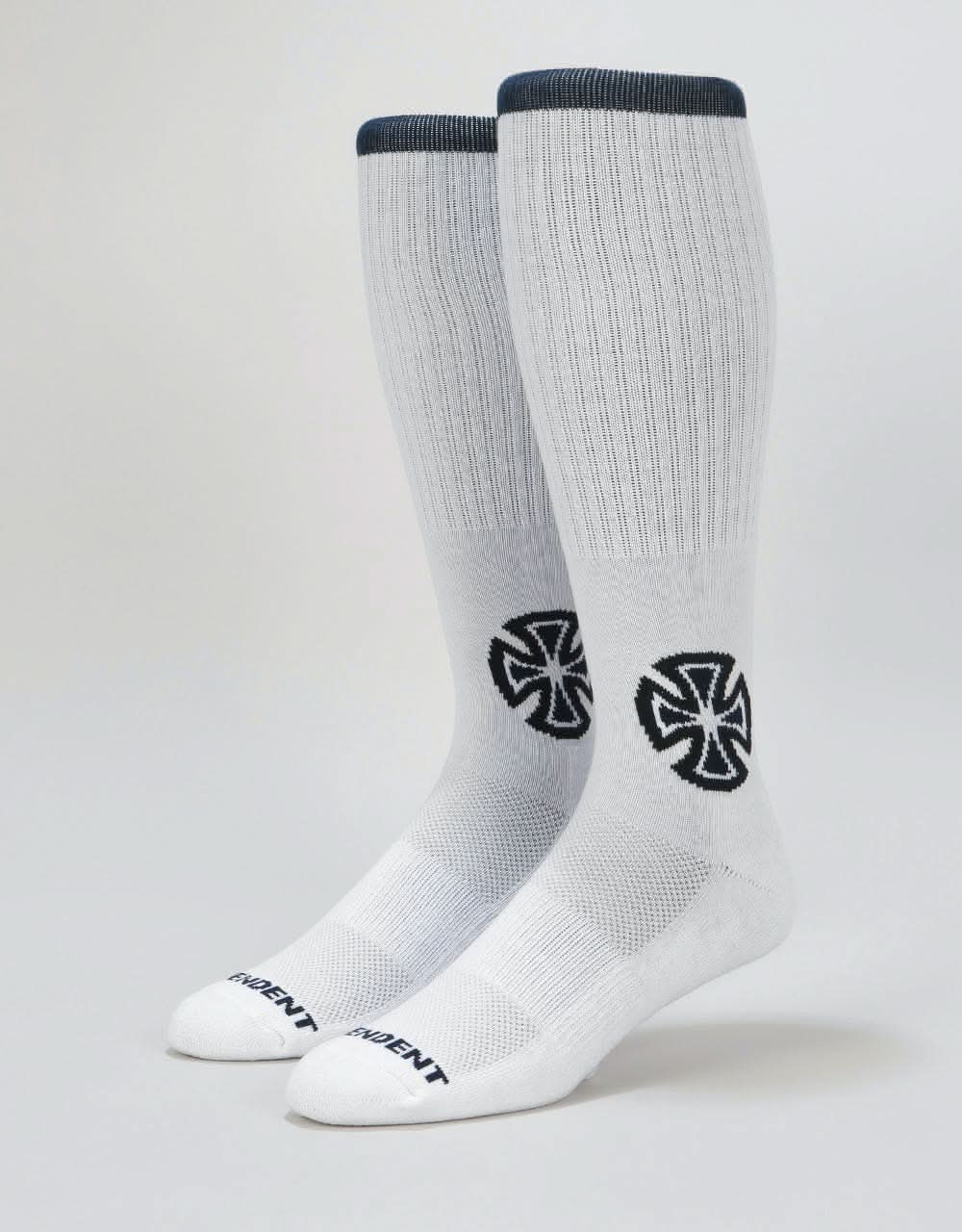 Independent Big Cross Primary Socks - White