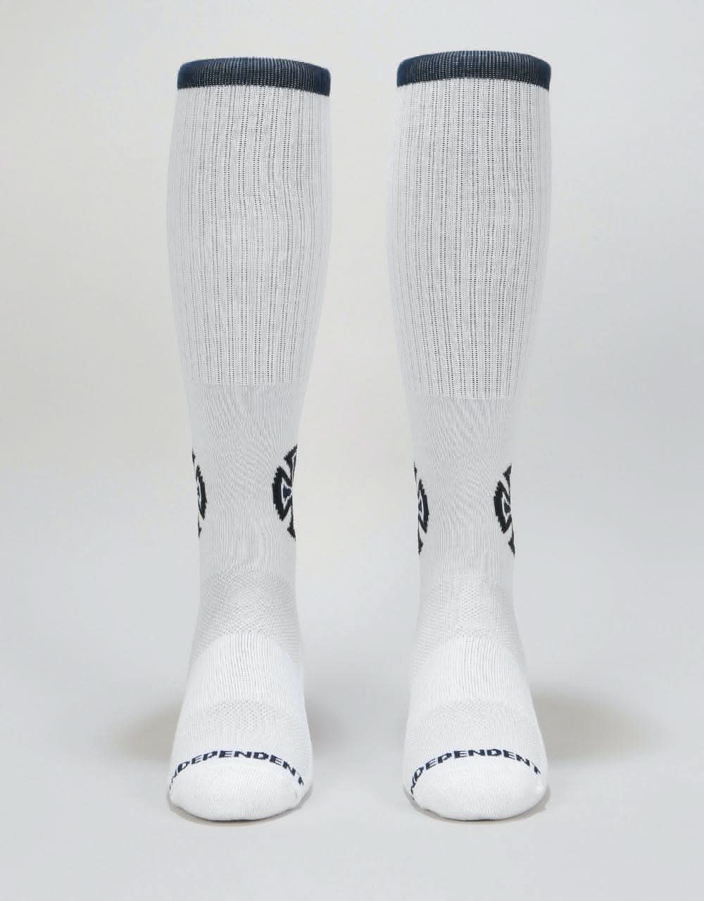 Independent Big Cross Primary Socks - White