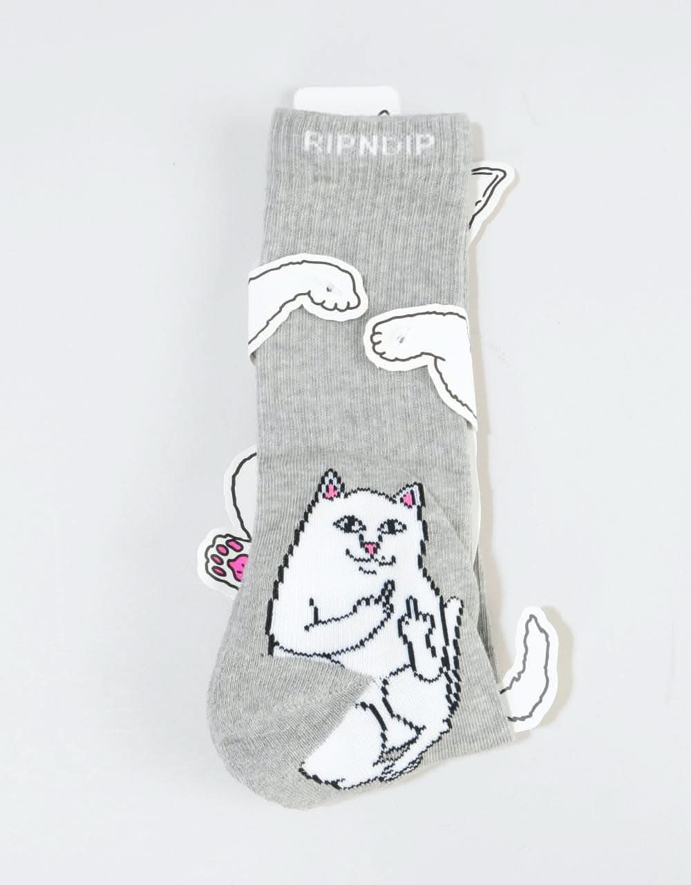 RIPNDIP Lord Nermal Socks  - Heather Grey