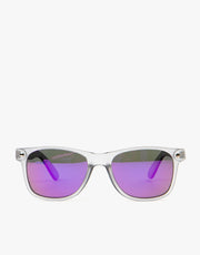 Lunettes de soleil polarisées Glassy Sunhater Leonard - Gris foncé/violet miroir