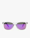 Glassy Sunhater Leonard Polarized Sunglasses - Dark Grey/Purple Mirror