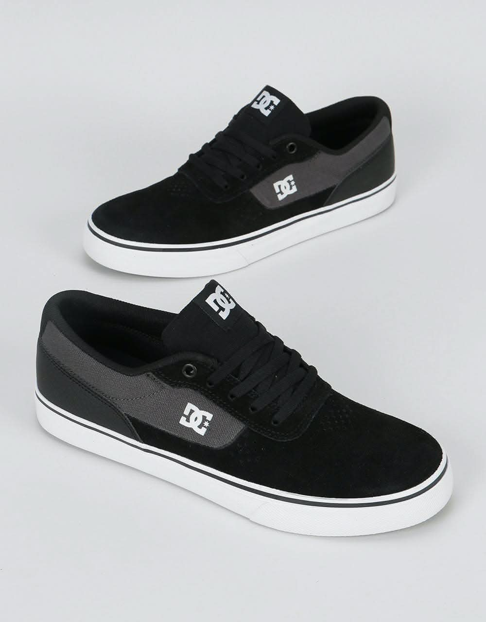 DC Switch Skate Shoes - Black/Dark Grey/White