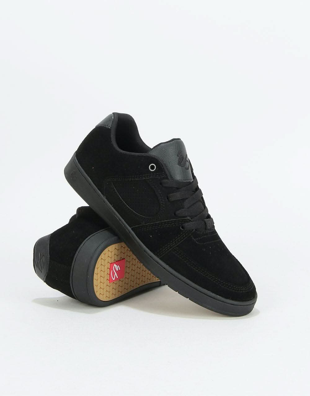 éS Accel Slim Skate Shoes - Black/Black/Black