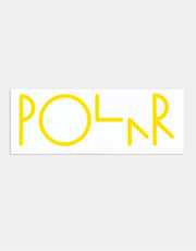 Polar Script Logo Sticker - Yellow