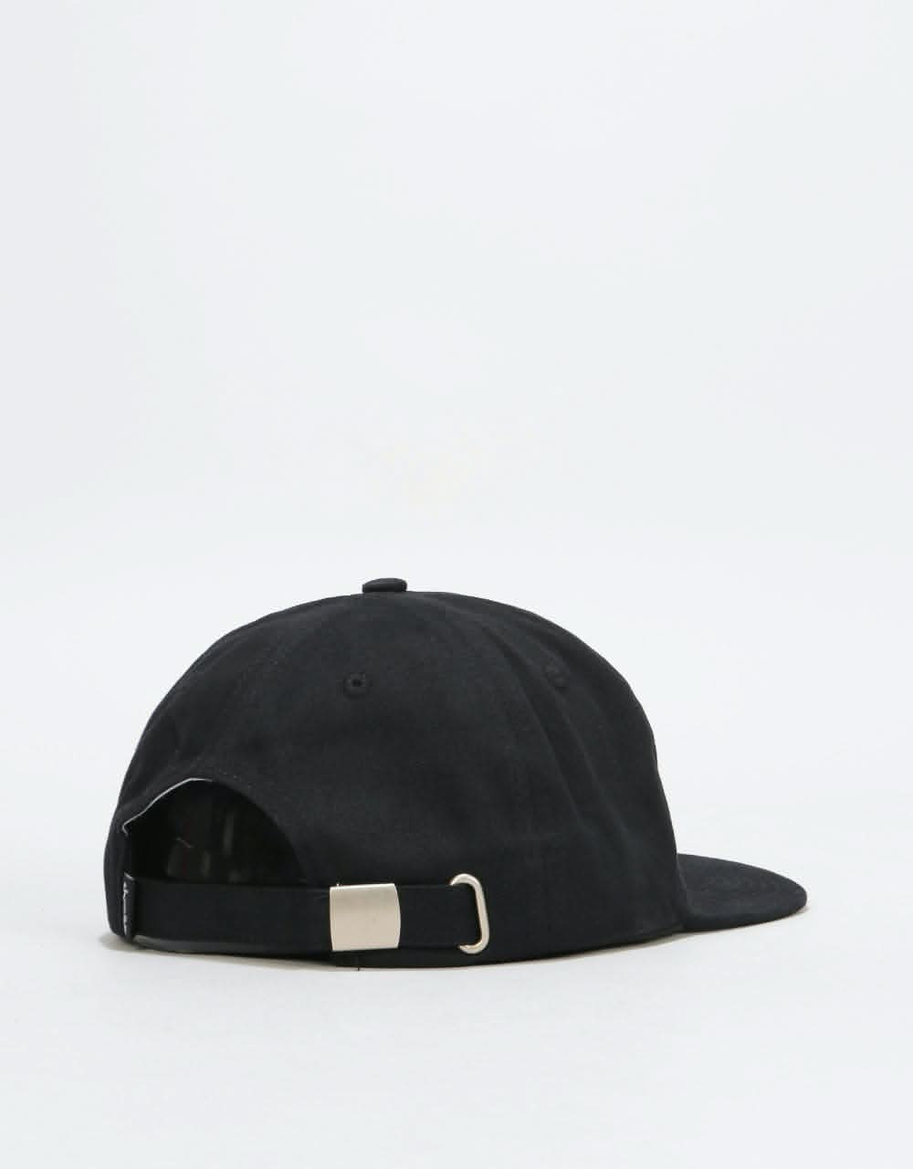 Chocolate Unstructured Chunk 6 Panel Cap - Black