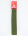 Chocolate Red Square Stretch Web Belt - Green