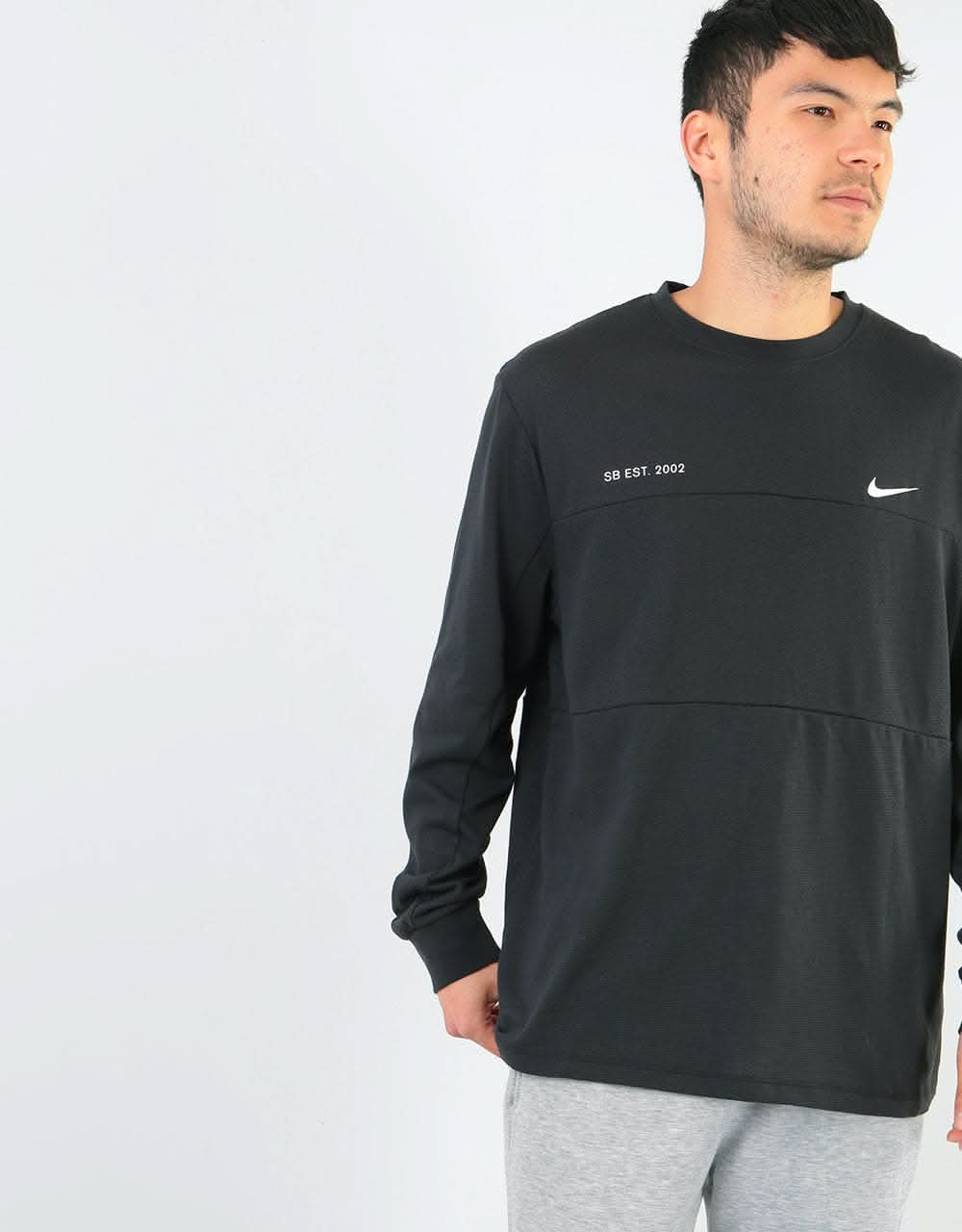 Nike SB Dri-Fit Mesh L/S T-Shirt - Black/White