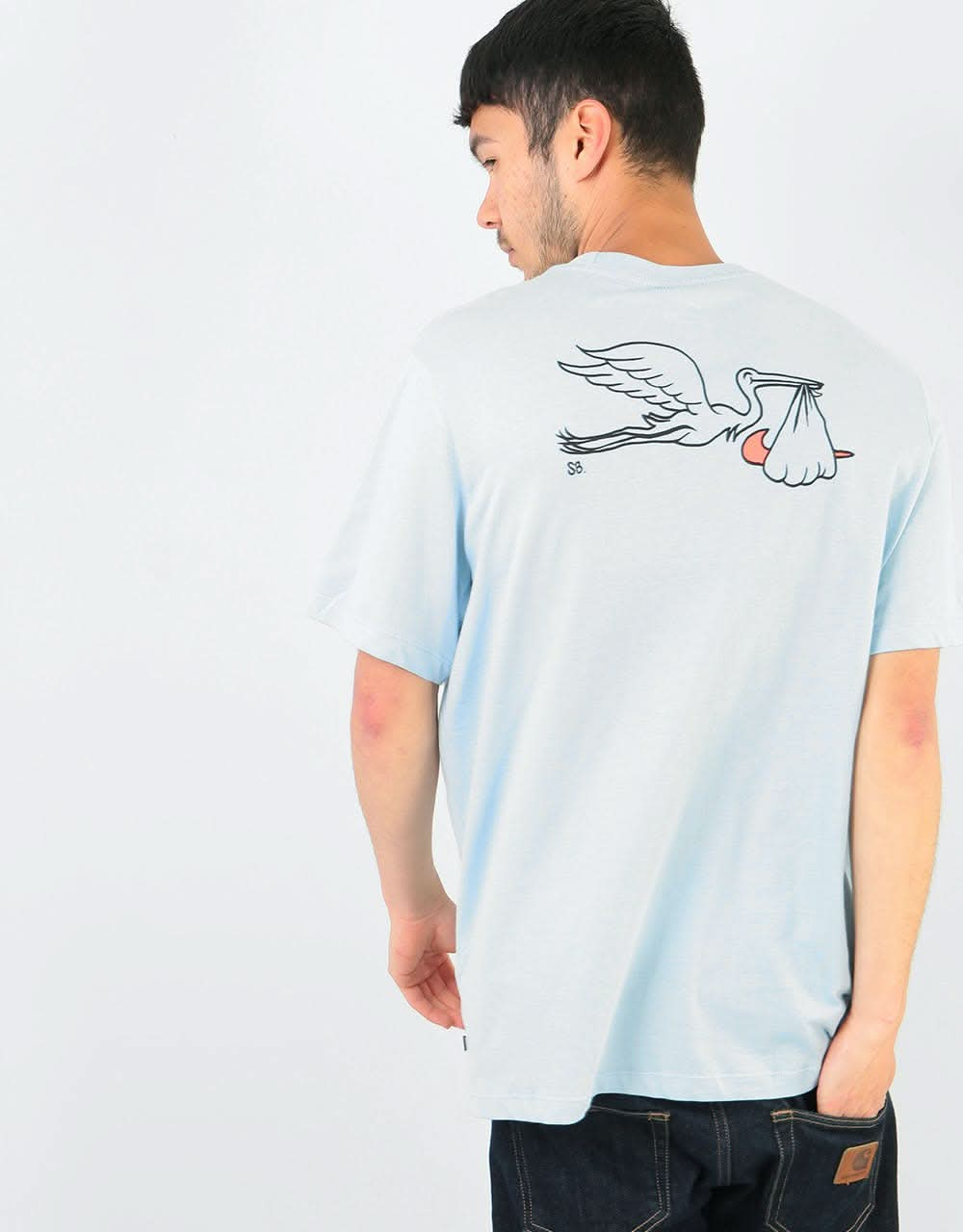 Nike SB Stork T-Shirt - Lt Armory Blue/Black