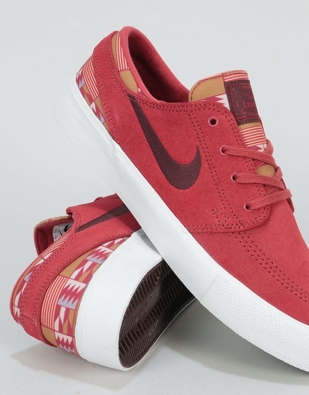 Nike SB Zoom Janoski RM Premium Skate Shoes - Cedar/Mahogany-Multi