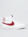 Nike SB Zoom Blazer Mid Premium Skate Shoes - White/Team Red