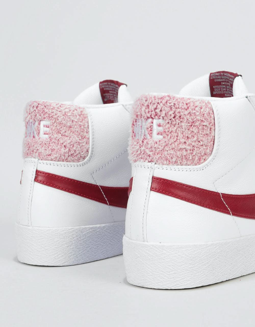 Nike SB Zoom Blazer Mid Premium Skate Shoes - White/Team Red