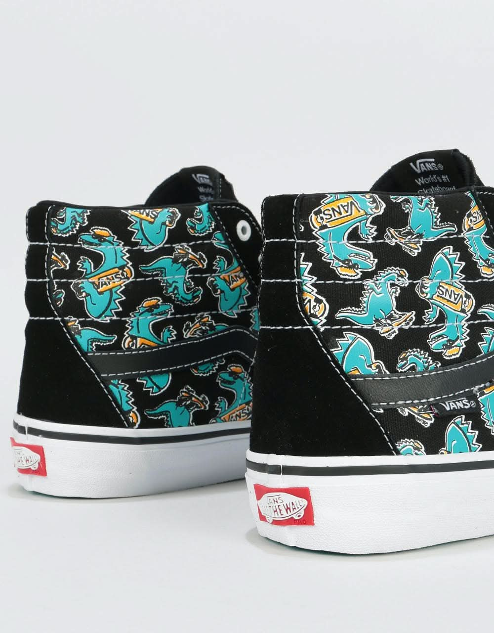 Vans Sk8-Hi Pro Skate Shoes - (Vanosaur) Black