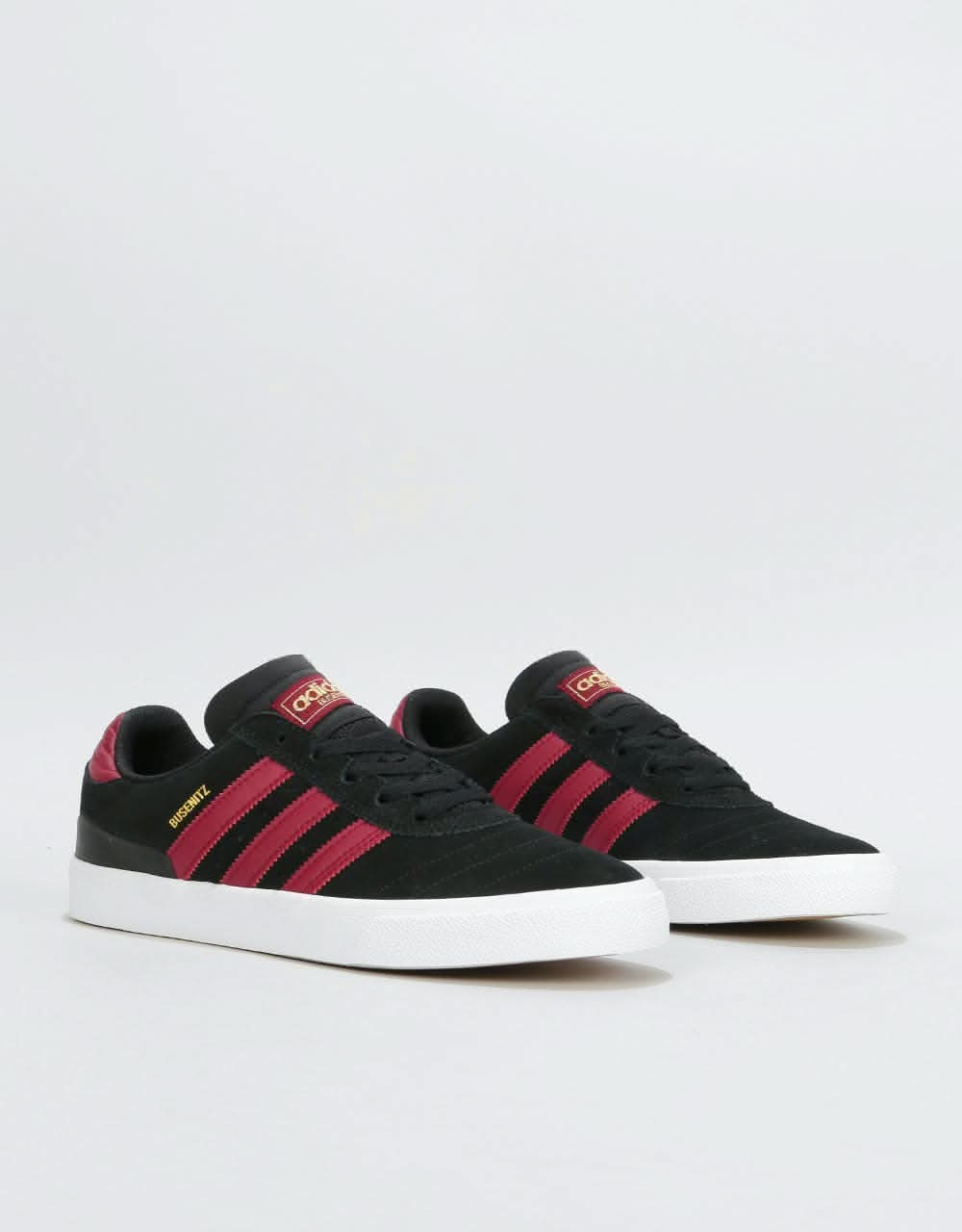 Adidas Busenitz Vulc Skate Shoes - Core Black/Collegiate Burgundy/Whit