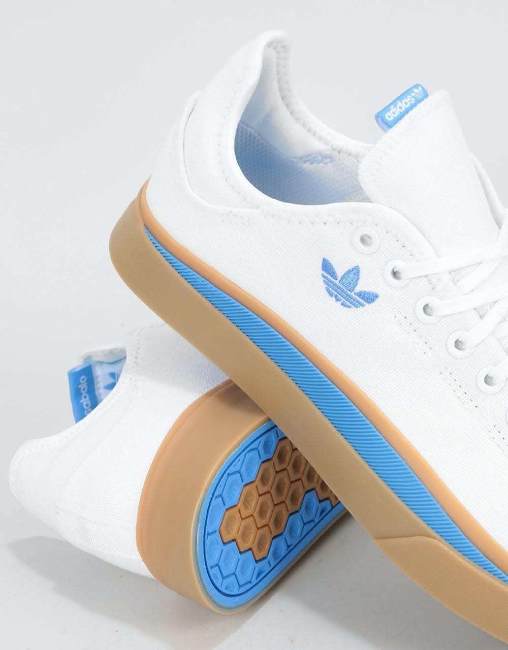 Adidas Sabalo Skate Shoes - White/Real Blue/Gum