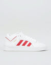 adidas Tyshawn Skate Shoes - White/Scarlet/White