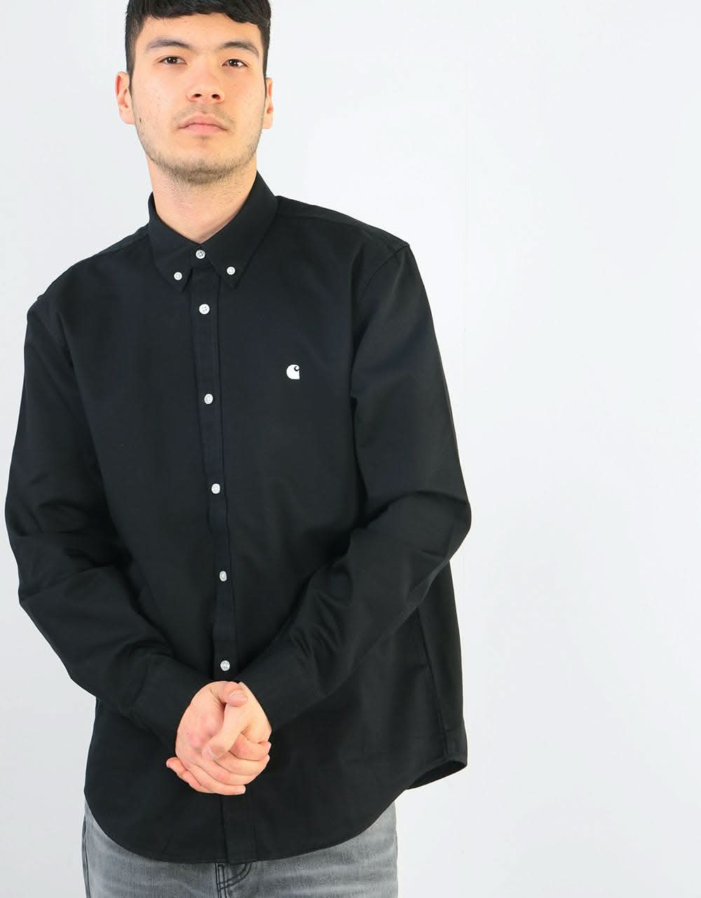 Carhartt WIP L/S Madison Shirt - Black/Wax