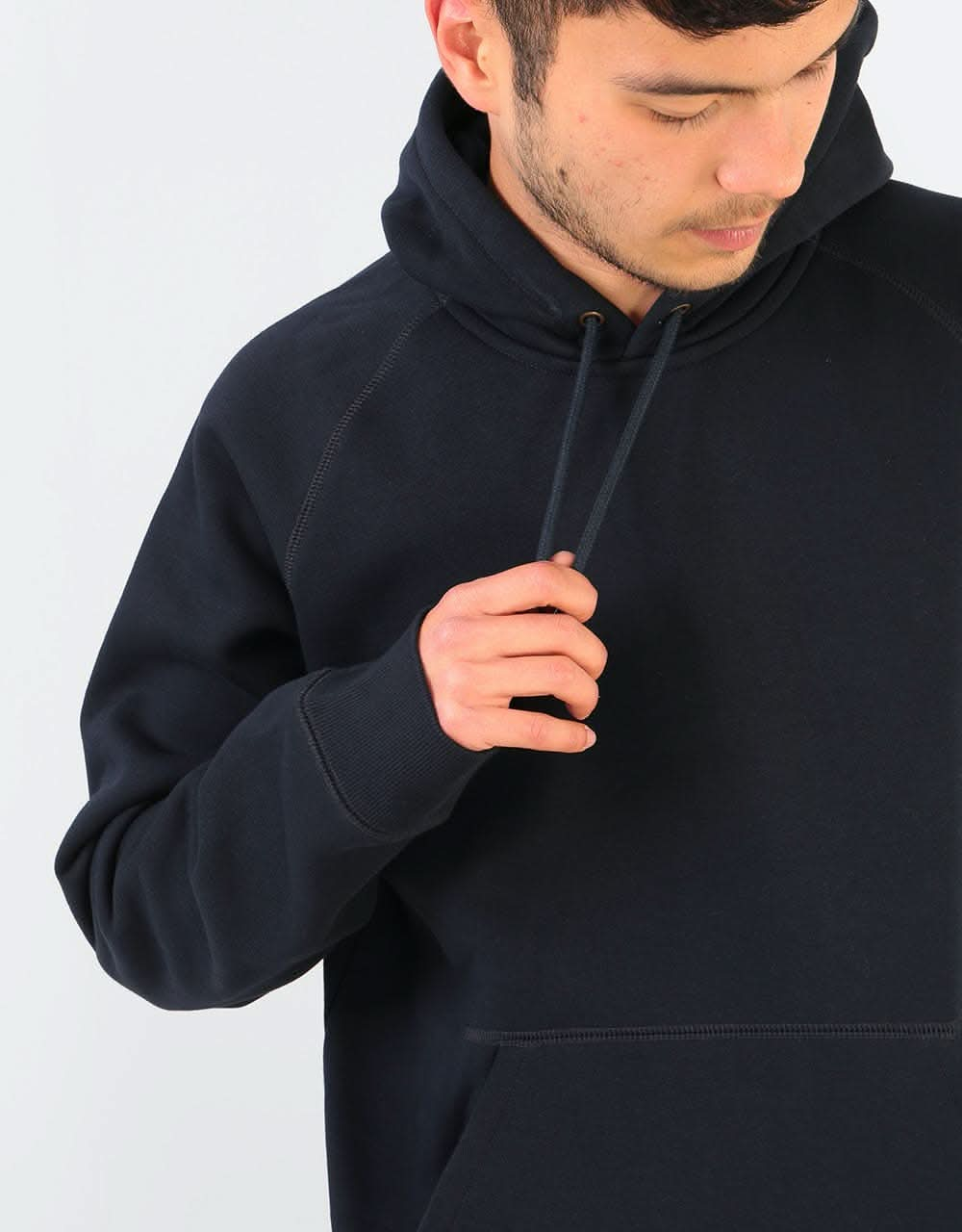 Carhartt WIP Hooded Chase Sweatshirt - Dark Navy/Gold