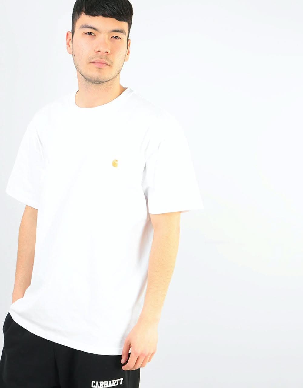 Carhartt WIP S/S Chase T-Shirt - White/Gold