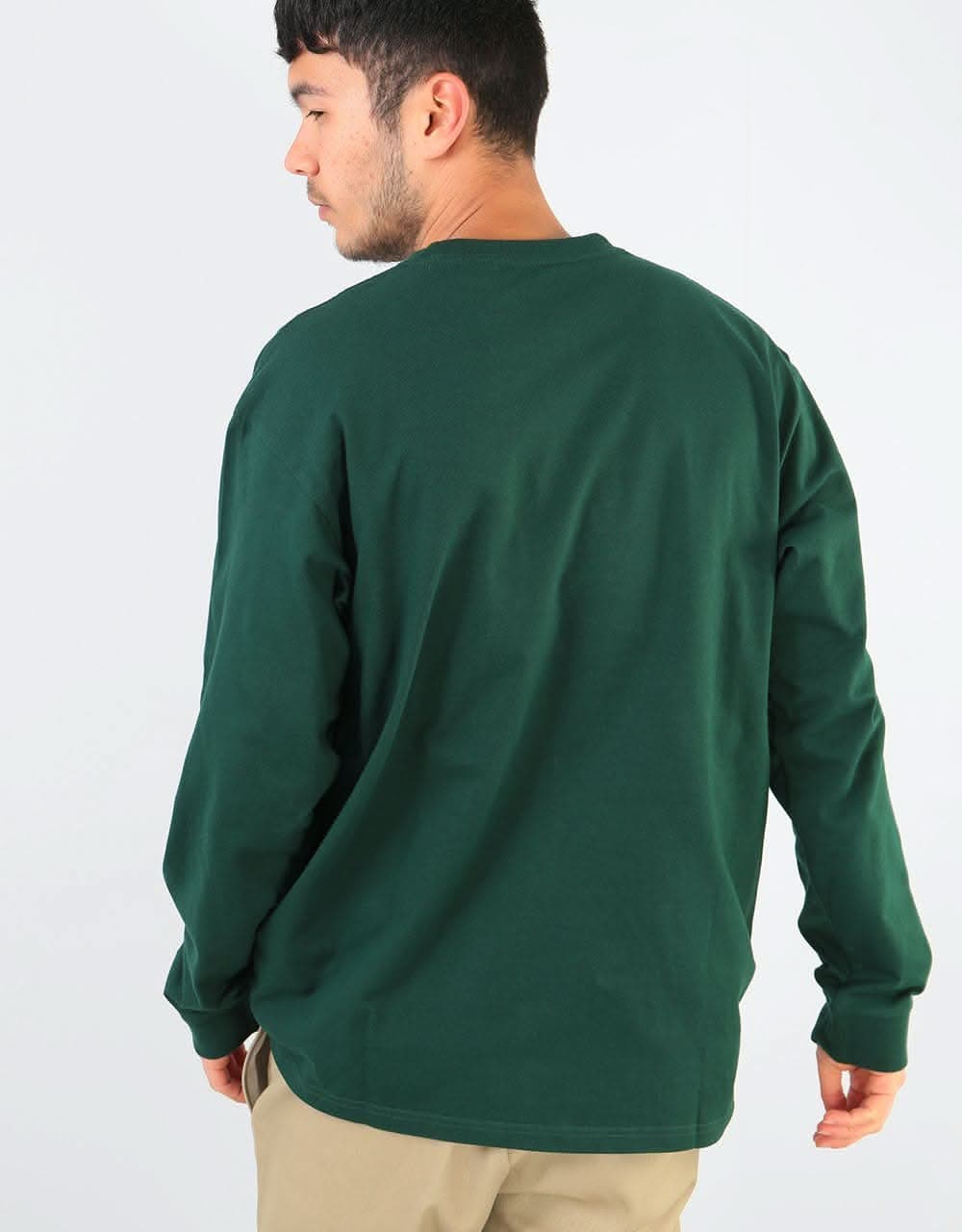 Carhartt WIP L/S Chase T-Shirt - Bottle Green/Gold