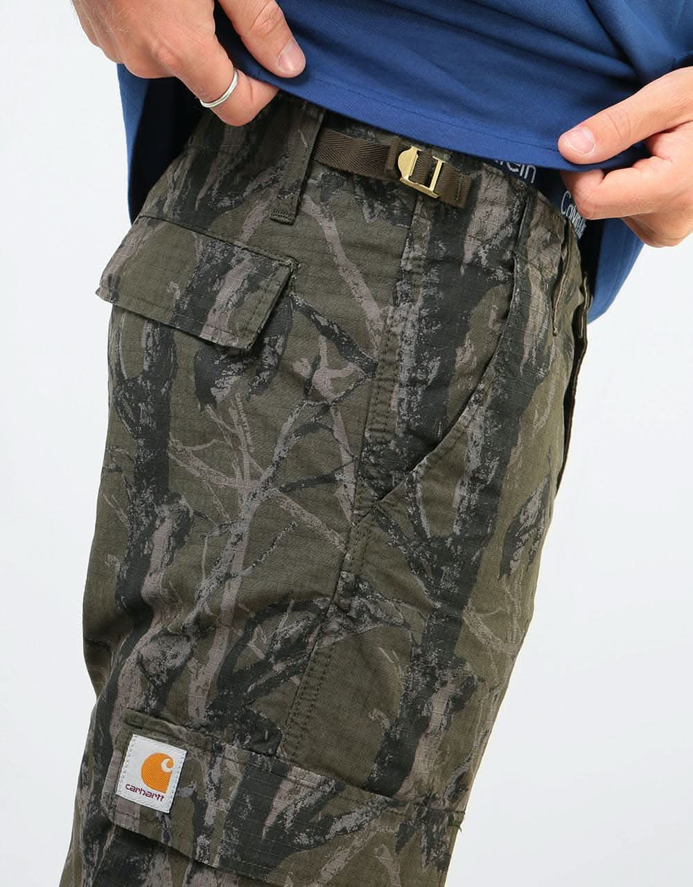 Carhartt WIP Aviation Pant - Camo Tree/Green (Rinsed)