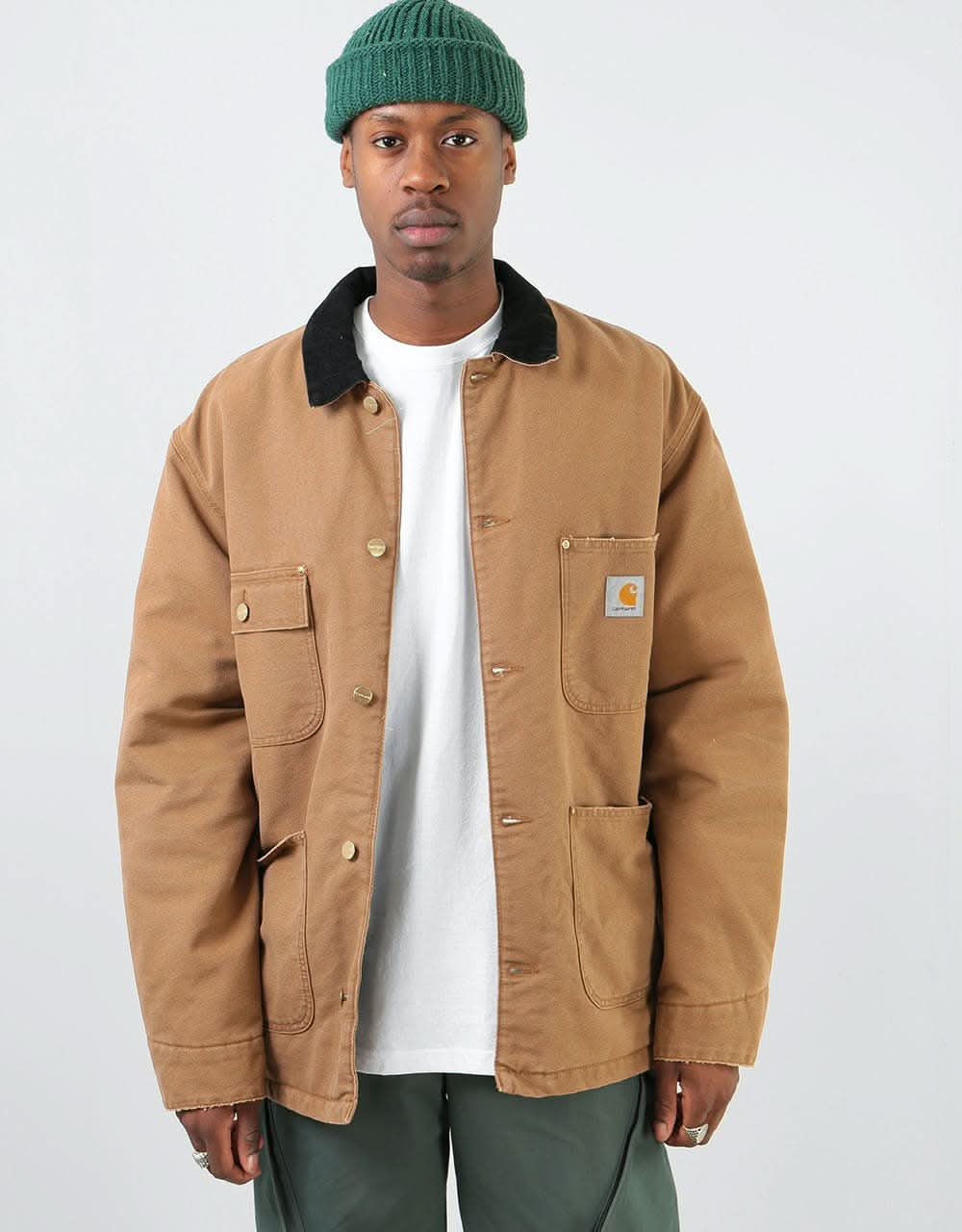 Carhartt WIP OG Chore Coat - Hamilton Brown/Black (Aged Canvas)