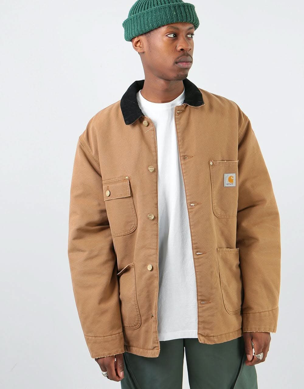 Carhartt WIP OG Chore Coat - Hamilton Brown/Black (Aged Canvas)